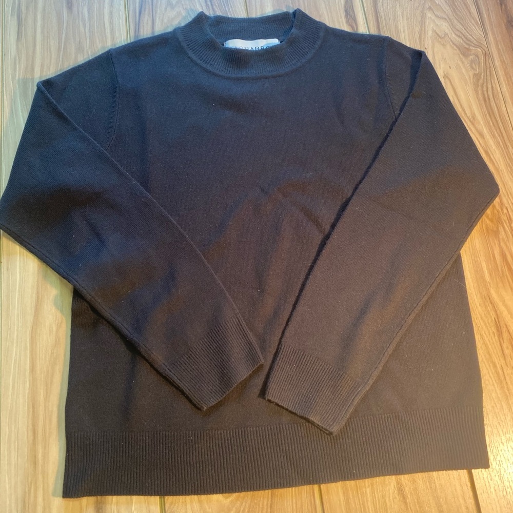 SAG HARBOR- Brown Crew Sweater- small